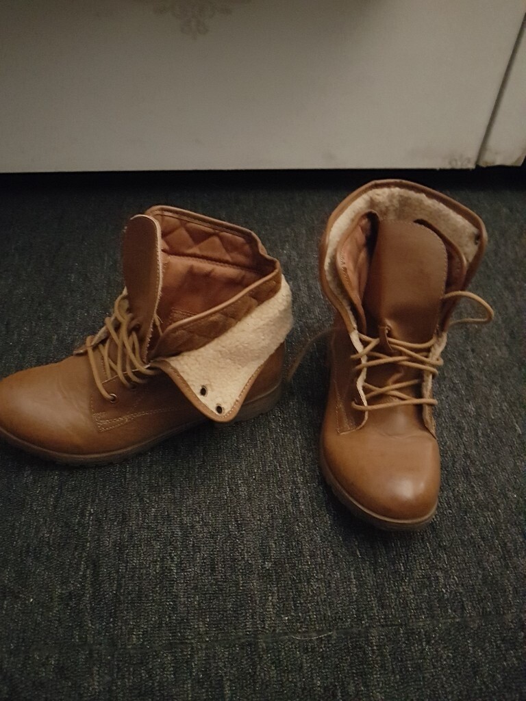 New look light brown ankle boots size 6 